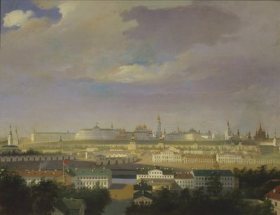 Vue du Kremlin de Moscou depuis la place du marais Bolotnaya, milieu du XIXe siècle - Unbekannt