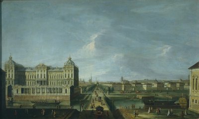 Vue de la perspective Nevski et du palais Anichkov, seconde moitié du XVIIIe siècle - Unbekannt