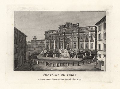 Vue de la Fontaine de Trevi, Rome - Unbekannt