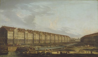 Vue du Bâtiment des Douze Collèges à Saint-Pétersbourg, Milieu du XVIIIe siècle - Unbekannt
