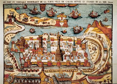 Vue de la ville de Calais en 1538 - Unbekannt