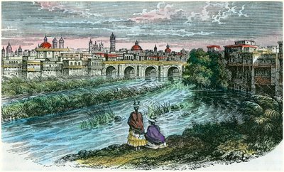 Vue de la ville de Lima, capitale du Pérou, depuis le fleuve Rimac, vers 1875 - Unbekannt