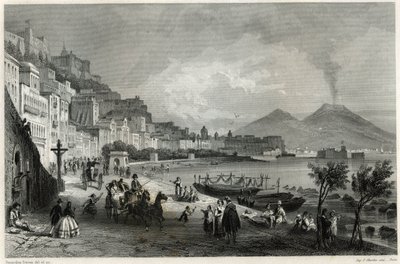Vue du port et de la ville de Naples au XIXe siècle, dans le livre sur la Méditerranée par Louis Enault, journaliste et voyageur français - Unbekannt