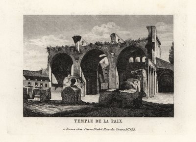 Vue des ruines du Temple de la Paix, Templum Pacis, ou Forum de Vespasien, Rome - Unbekannt