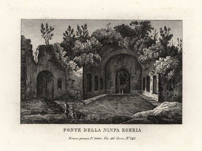 Vue de la source de la nymphe Égérie, Ninfeo d