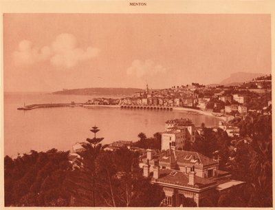 Vue prise du boulevard de Garavan, Menton, 1930 - Unbekannt