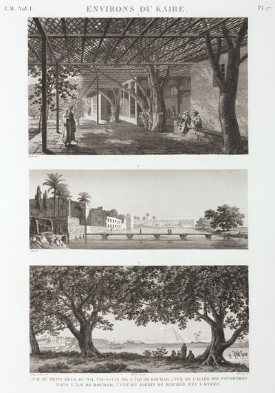 Vues autour du Caire, Égypte, vers 1798 - Unbekannt