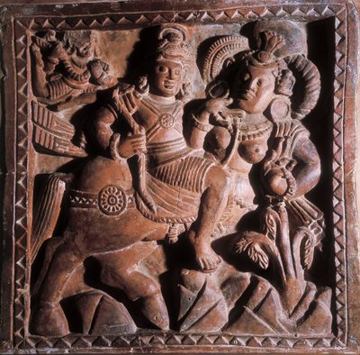 Vikrama, bas-relief en terre cuite, Ve-VIe siècle - Unbekannt