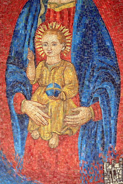 Vierge et enfant, Italie. Basilique de l