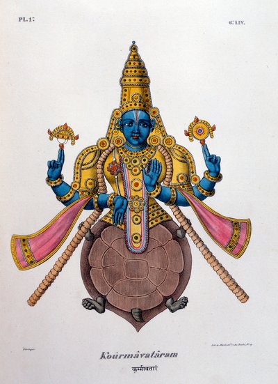 Vishnu, un des dieux de la trinité hindoue trimurti, 1828 - Unbekannt