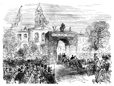 Visite de la reine et du prince Albert au Linen Hall, Belfast, c1850s, c1888 - Unbekannt