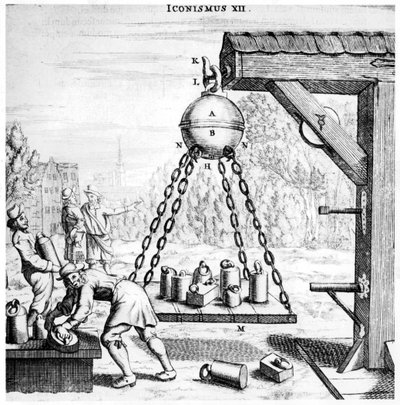 Démonstration de Von Guericke de la puissance de la pression de l