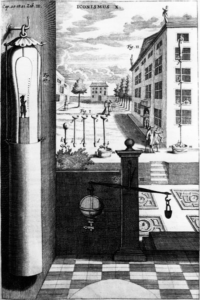 Baromètre à eau de Von Guericke, 1672 - Unbekannt