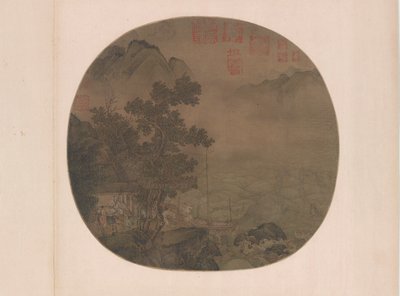 Attendre dans un pavillon pour un bateau, dynastie Ming, XVe-XVIe siècle - Unbekannt