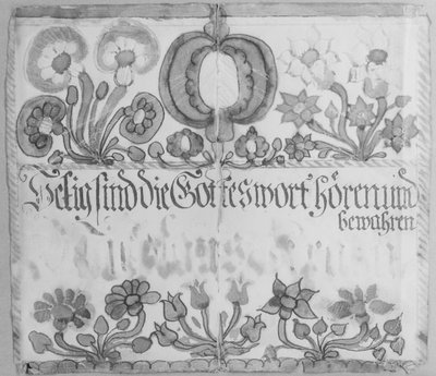 Texte mural, vers 1785 - Unbekannt