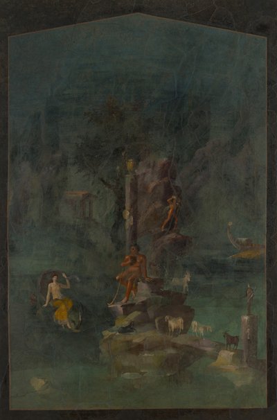 Peinture murale : Polyphème et Galatée dans un paysage, de la villa impériale, Ier siècle av. J.-C. - Unbekannt
