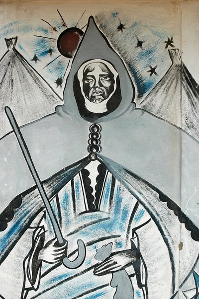 Peinture murale représentant un leader spirituel musulman, Dakar, Sénégal - Unbekannt