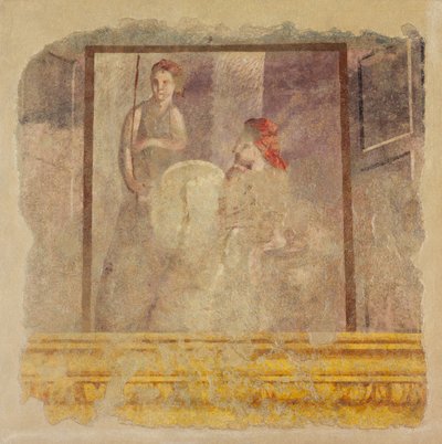 Fragment de peinture murale du mur nord de la salle H de la Villa de P. Fannius..., vers 50-40 av. J.-C. - Unbekannt