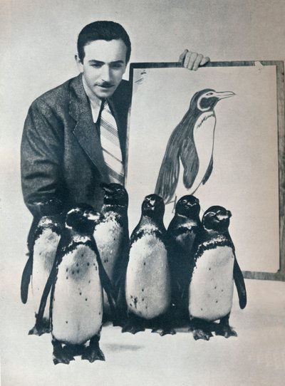 Walt Disney avec des pingouins, 1934-1935 - Unbekannt