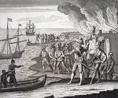 Walter Raleigh conquérant le Fort St. Joseph - Unbekannt