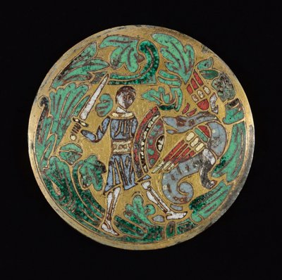 Guerrier combattant un dragon, vers 1170-1180 - Unbekannt