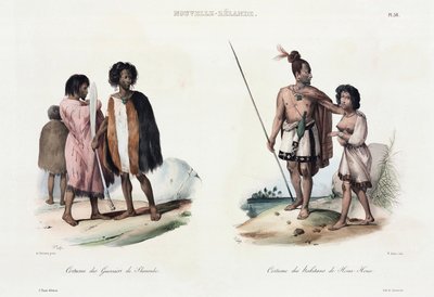 Guerriers de Shouraki et habitants de Houa Houa, Nouvelle-Zélande - Unbekannt