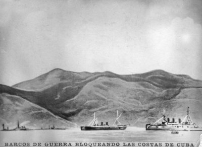 Navires de guerre bloquant la côte de Cuba - Unbekannt