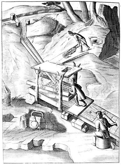 Lavage du minerai pour extraire l