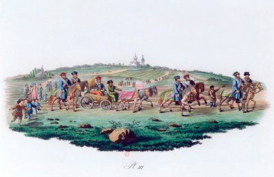 Procession de mariage, Russie, 1820 - Unbekannt