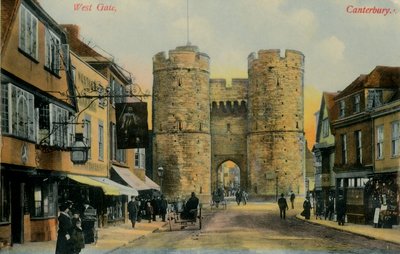 Porte Ouest, Canterbury, fin 19e-début 20e siècle - Unbekannt