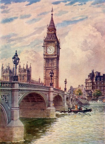 Pont de Westminster et Big Ben, vers 1948 - Unbekannt