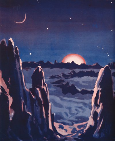 À quoi doit ressembler le lever de soleil sur la Lune, 1935 - Unbekannt