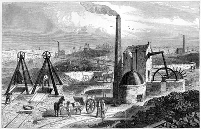 Whimsey, ou machine tirant du charbon dans les mines du Staffordshire, 1886 - Unbekannt