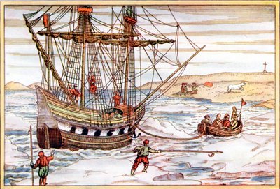 Le navire de Willem Barents parmi les glaces arctiques, 1594-1597 - Unbekannt
