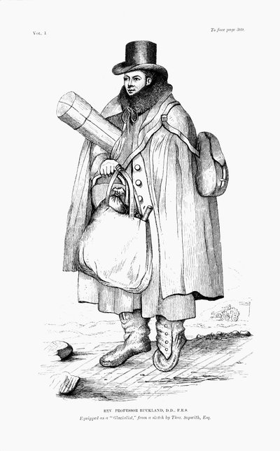 William Buckland, géologue, paléontologue et clergyman, équipé pour explorer un glacier, 1875 - Unbekannt