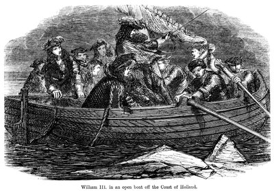 Guillaume III dans un bateau ouvert au large des côtes de Hollande - Unbekannt