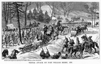 Attaque hivernale sur Fort William Henry, État de New York, 1757, vers 1877 - Unbekannt