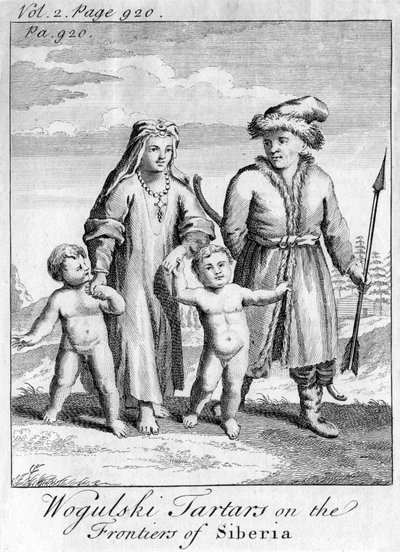 Tartares Wogulski aux frontières de la Sibérie, vers 1740 - Unbekannt