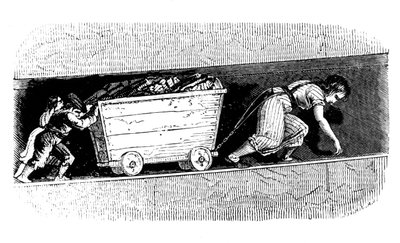 Femme et enfants transporteurs de charbon, Mid et East Lothian, Écosse, vers 1848 - Unbekannt