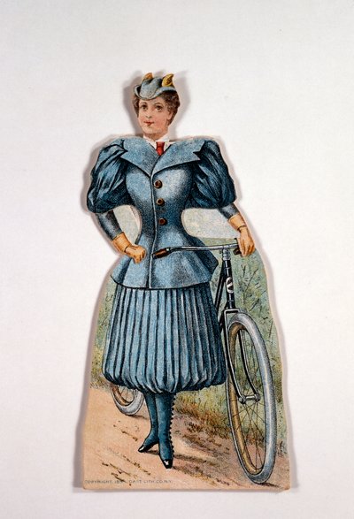 Femme en tenue de cyclisme, Américaine - Unbekannt