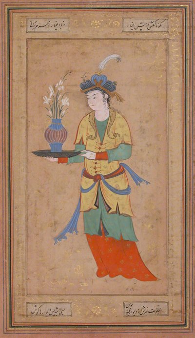 Femme avec vase de lys, seconde moitié du 16ème siècle - Unbekannt