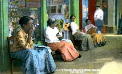 Femmes vendant des billets de loterie, Panama City, Panama, vers 1920 - Unbekannt