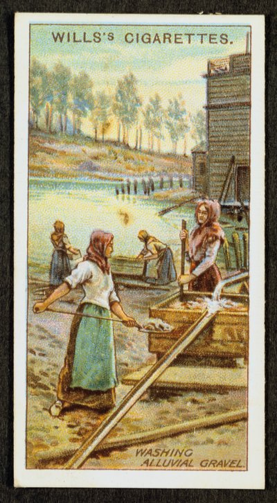 Femmes lavant le métal précieux platine des graviers alluviaux, Oural, Russie, 1916 - Unbekannt