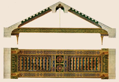 Plafond en bois dans la nef de la cathédrale de Monreale, Palerme, Sicile, Italie, 1928 - Unbekannt
