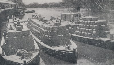 Barges de laine sur la rivière Murray, 1923 - Unbekannt