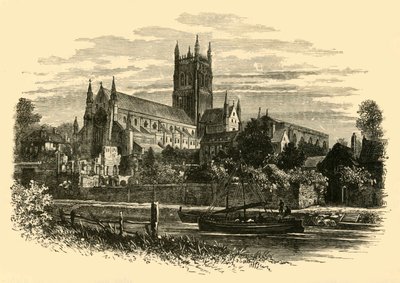 Cathédrale de Worcester, vue depuis la rivière, 1898 - Unbekannt