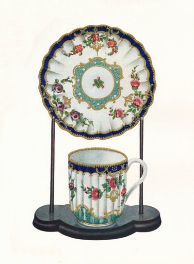 Tasse et soucoupe de Worcester, vers 1770 - Unbekannt
