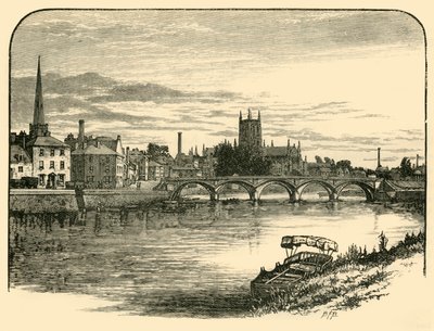 Worcester, depuis le pont ferroviaire, 1898 - Unbekannt