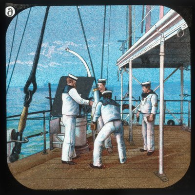 Manœuvrer un canon de 3 livres -- H.M.S. Blake, vers 1900 - Unbekannt