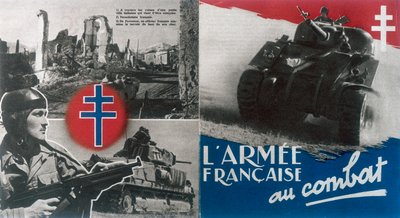 Seconde Guerre mondiale : Affiche de propagande de la France libre vers 1942-1944 - Unbekannt